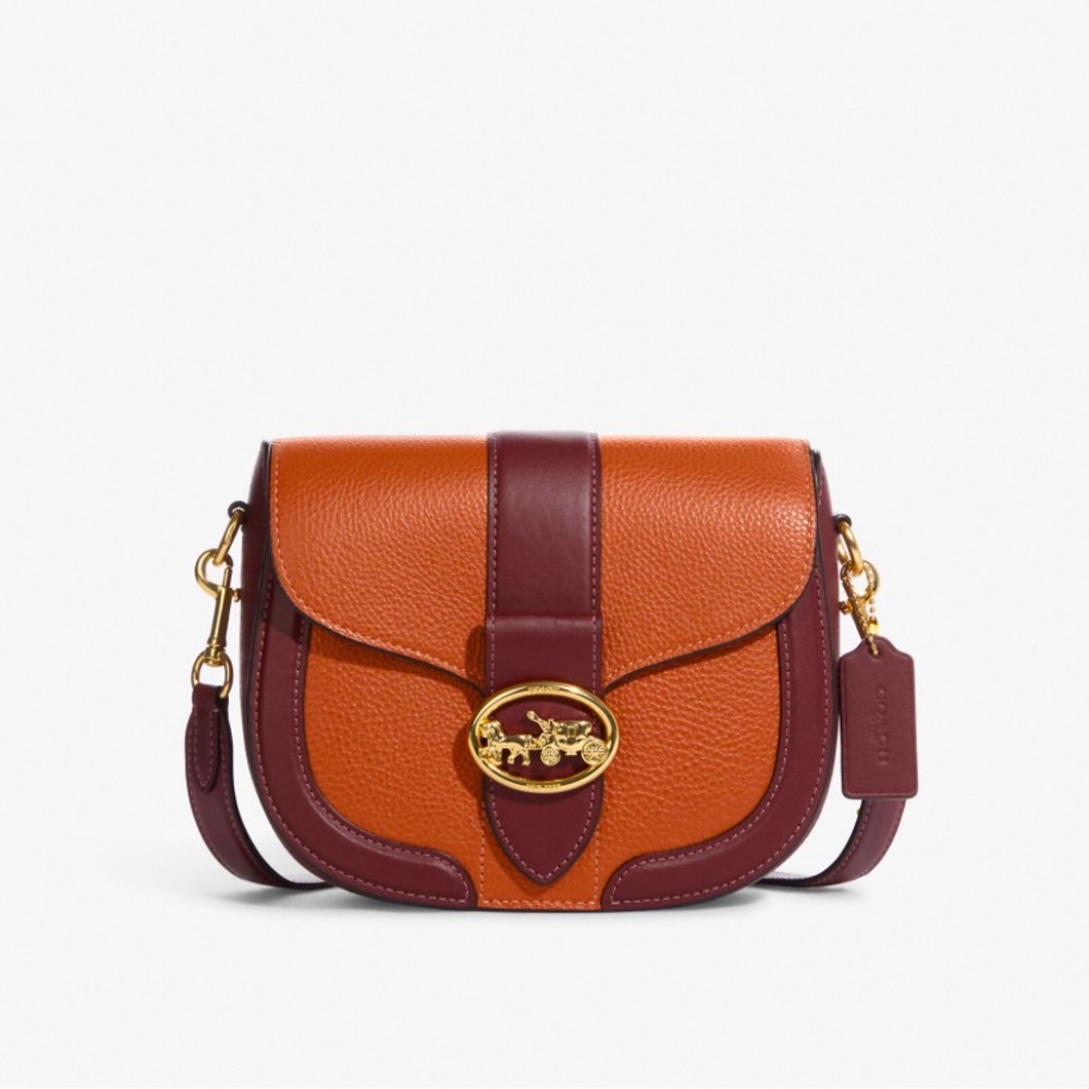 Coach Georgie Saddlebag in Colorblock